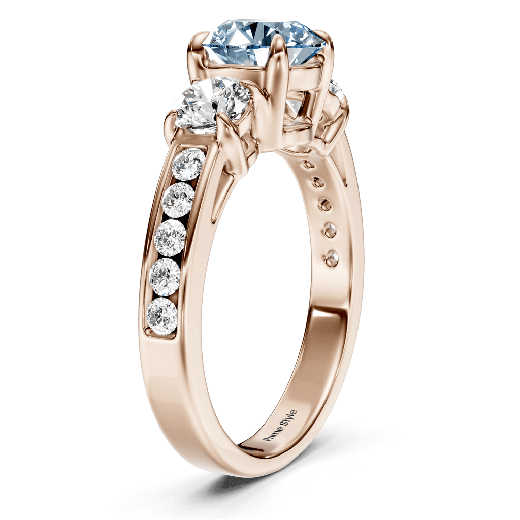 1.75-4.75 CT Round Cut Fancy Blue Diamonds - Engagement Ring
