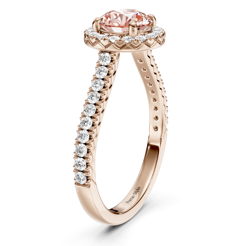 1.45-4.45 CT Round Cut Fancy Pink Diamonds - Engagement Ring