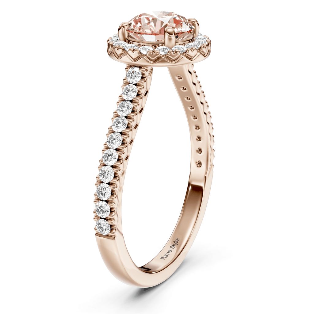 1.45 - 4.45 CT Round Cut Fancy Pink Diamonds - Engagement Ring - Primestyle.com