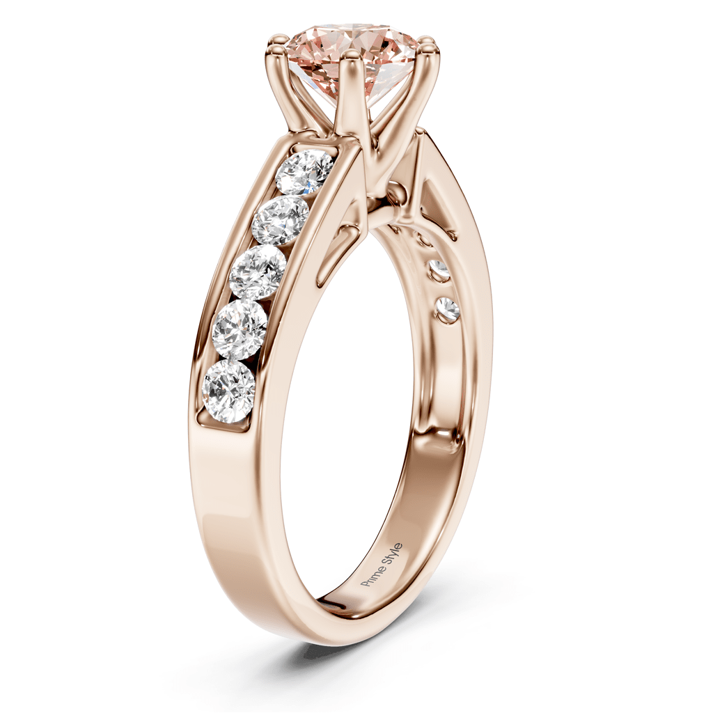 1.65 - 4.65 CT Round Cut Fancy Pink Diamonds - Engagement Ring - Primestyle.com