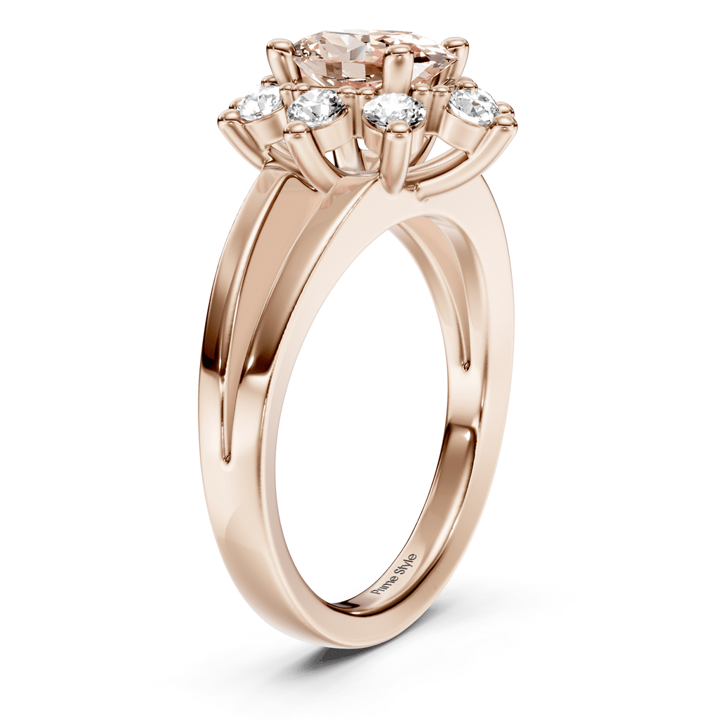 1.40 - 4.40 CT Oval & Round Cut Fancy Pink Diamonds - Engagement Ring - Primestyle.com