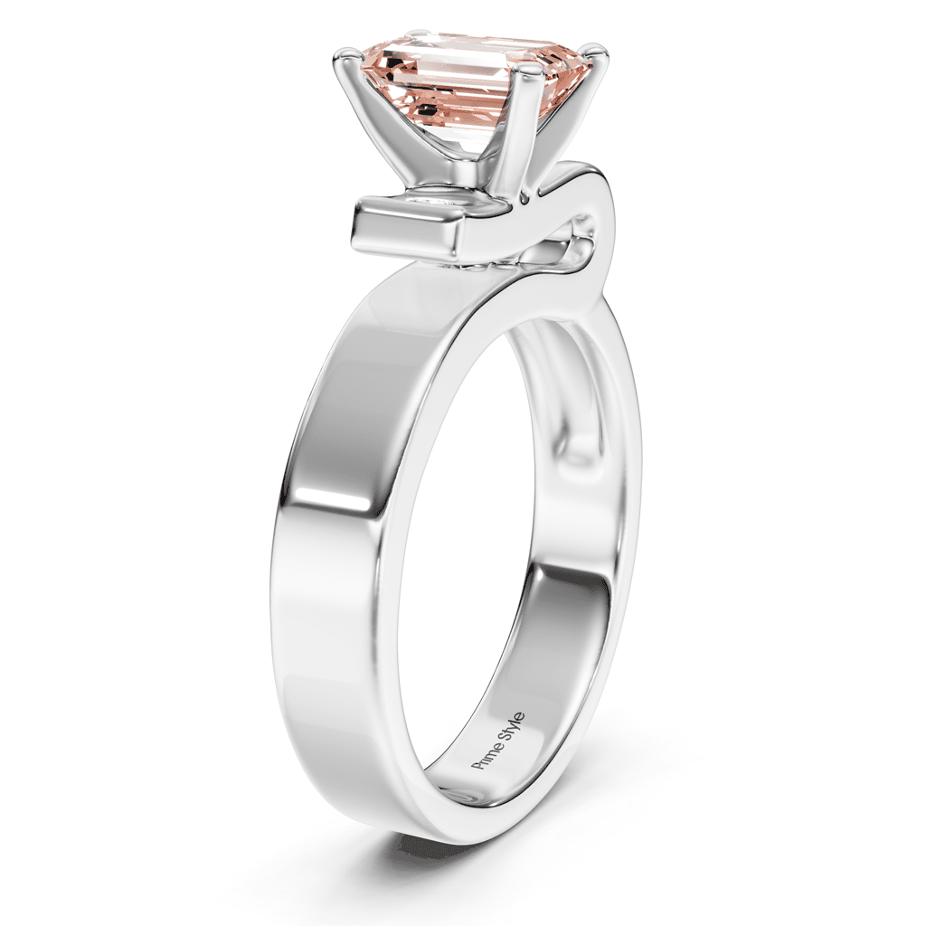 1.10 - 4.10 CT Emerald & Princess Cut Fancy Pink Diamonds - Engagement Ring - Primestyle.com