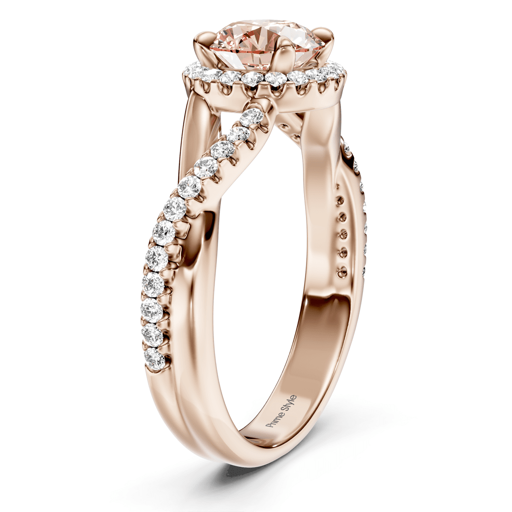 1.25 - 4.25 CT Round Cut Fancy Pink Diamonds - Engagement Ring - Primestyle.com