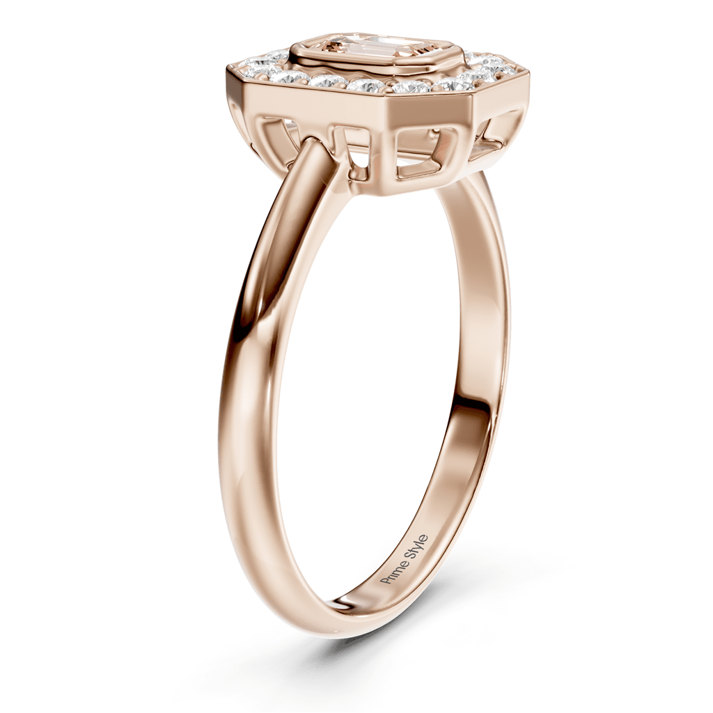 1.35 - 4.35 CT Emerald & Round Cut Fancy Pink Diamonds - Engagement Ring - Primestyle.com