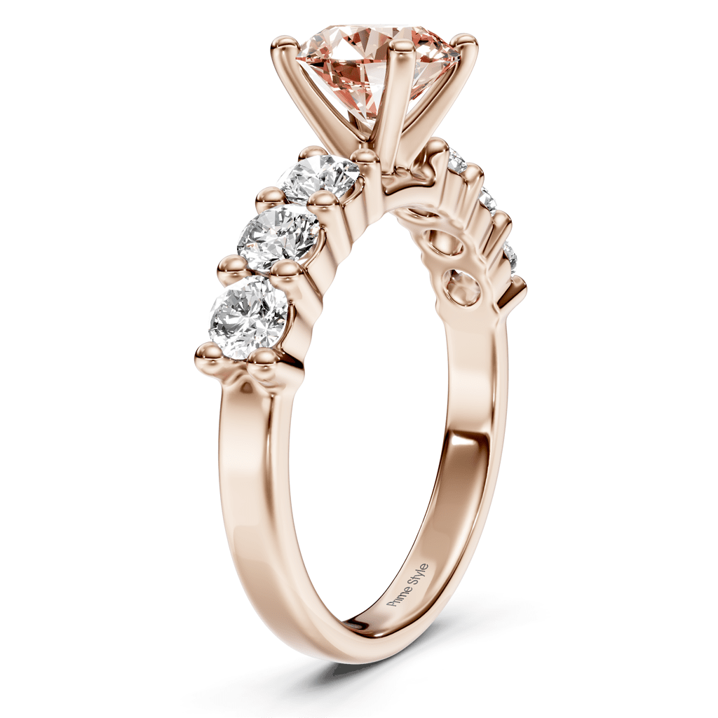 1.90 - 4.90 CT Round Cut Fancy Pink Diamonds - Engagement Ring - Primestyle.com