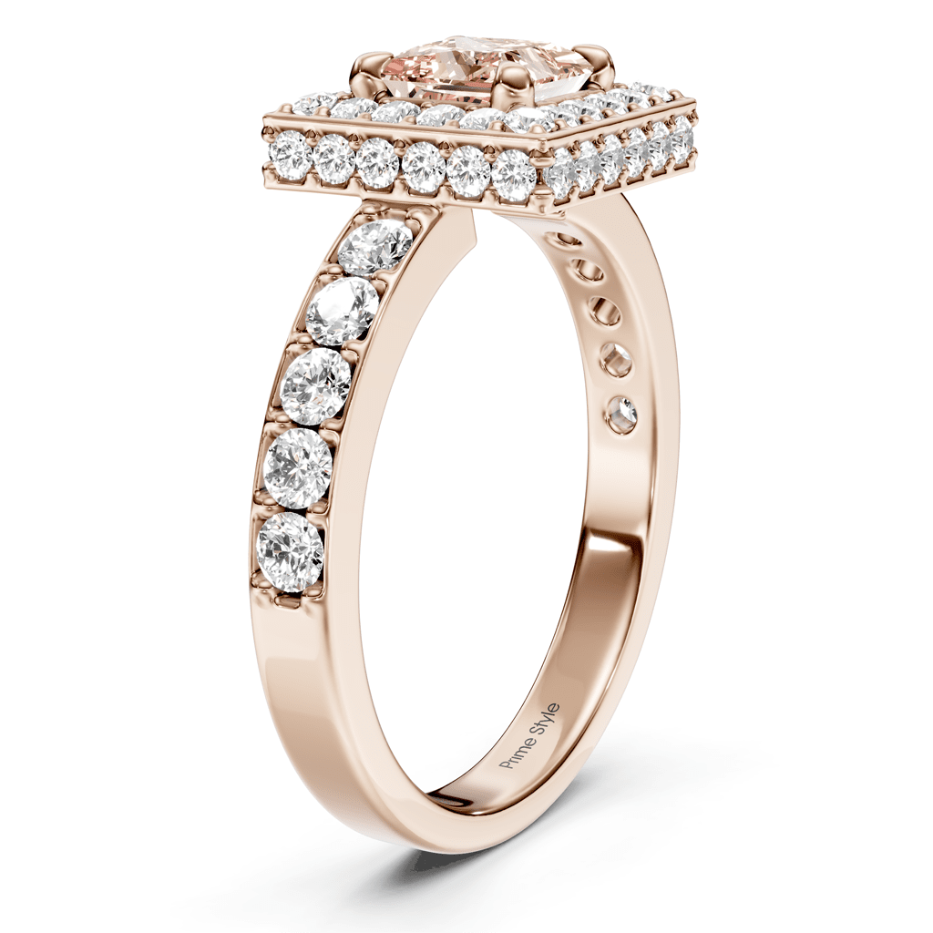 2.00 - 5.00 CT Princess & Round Cut Fancy Pink Diamonds - Engagement Ring - Primestyle.com