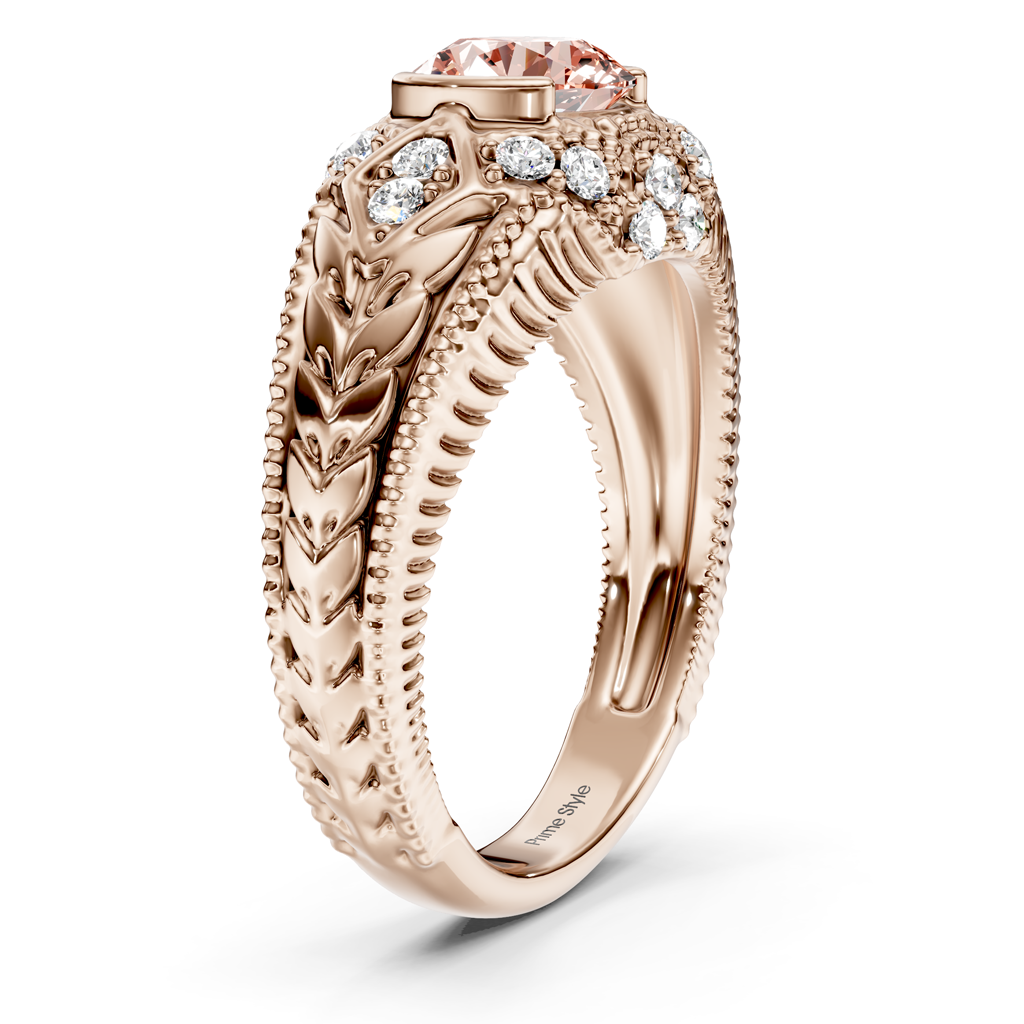 1.25-4.25 CT Round Cut Fancy Pink Diamonds - Engagement Ring