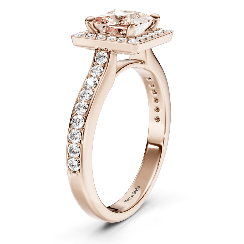 1.40 - 4.40 CT Princess & Round Cut Fancy Pink Diamonds - Engagement Ring - Primestyle.com