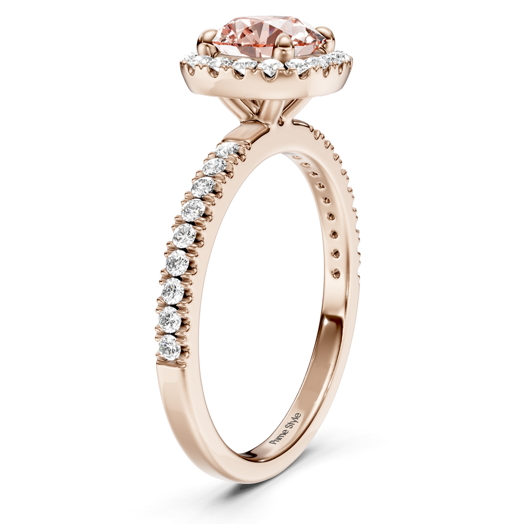 1.40-4.40 CT Round Cut Fancy Pink Diamonds - Engagement Ring