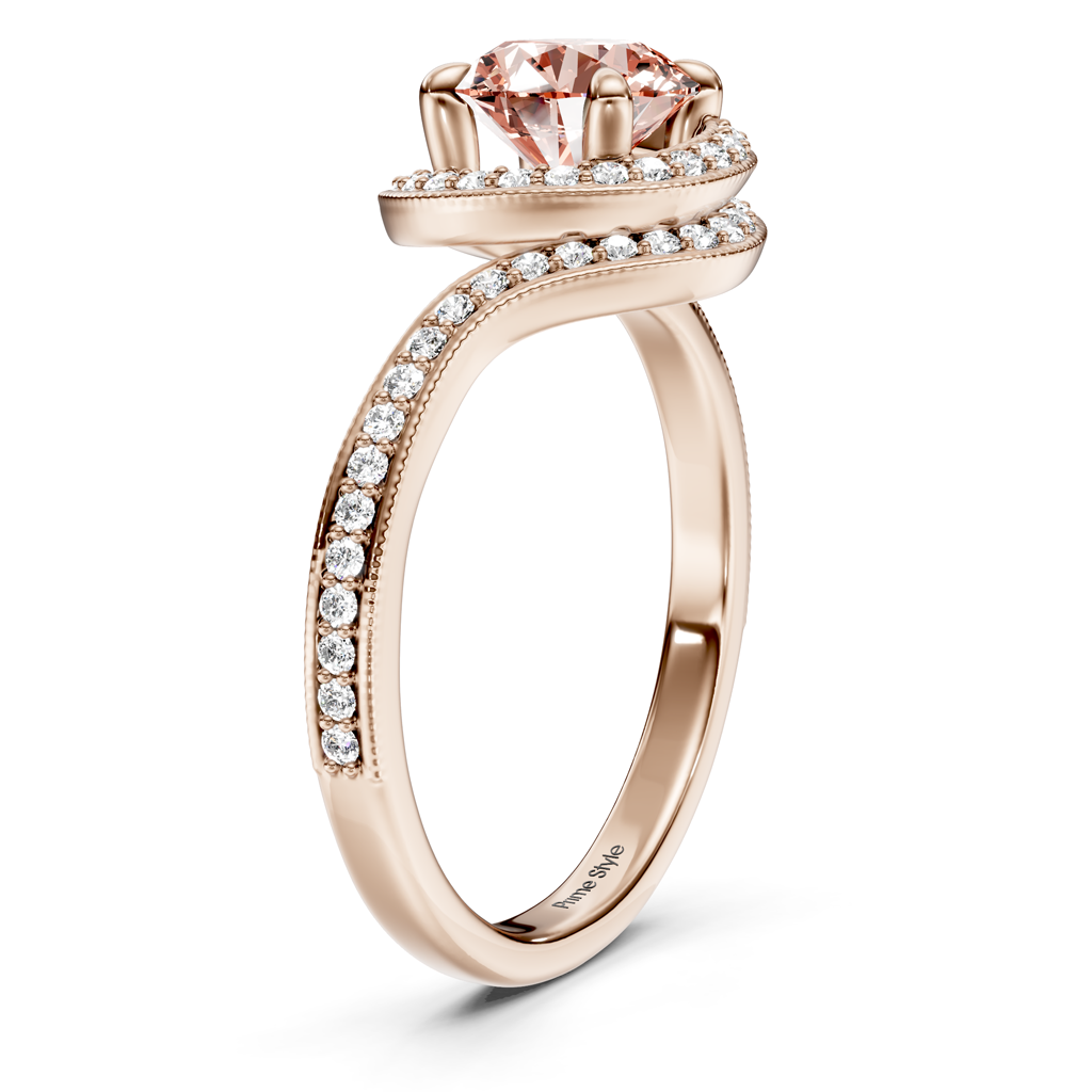 1.25-4.25 CT Round Cut Fancy Pink Diamonds - Engagement Ring