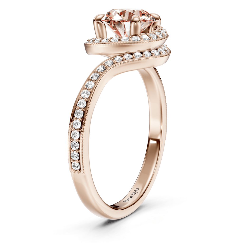 1.25 - 4.25 CT Round Cut Fancy Pink Diamonds - Engagement Ring - Primestyle.com