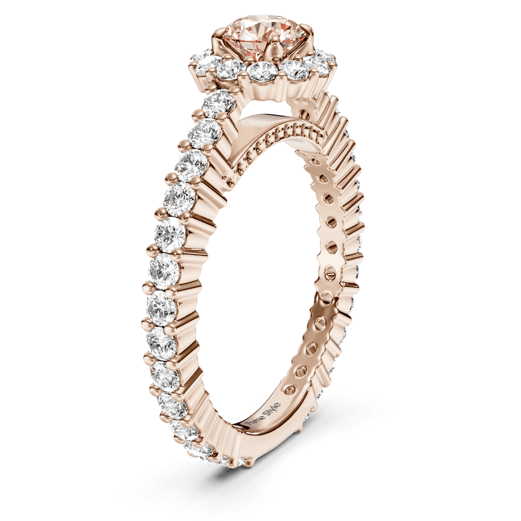 1.85 - 4.85 CT Round Cut Fancy Pink Diamonds - Engagement Ring - Primestyle.com