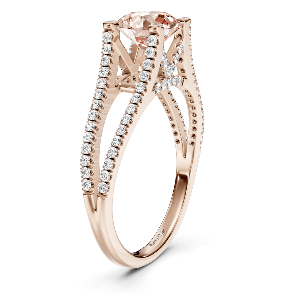1.40 - 4.40 CT Round Cut Fancy Pink Diamonds - Engagement Ring - Primestyle.com