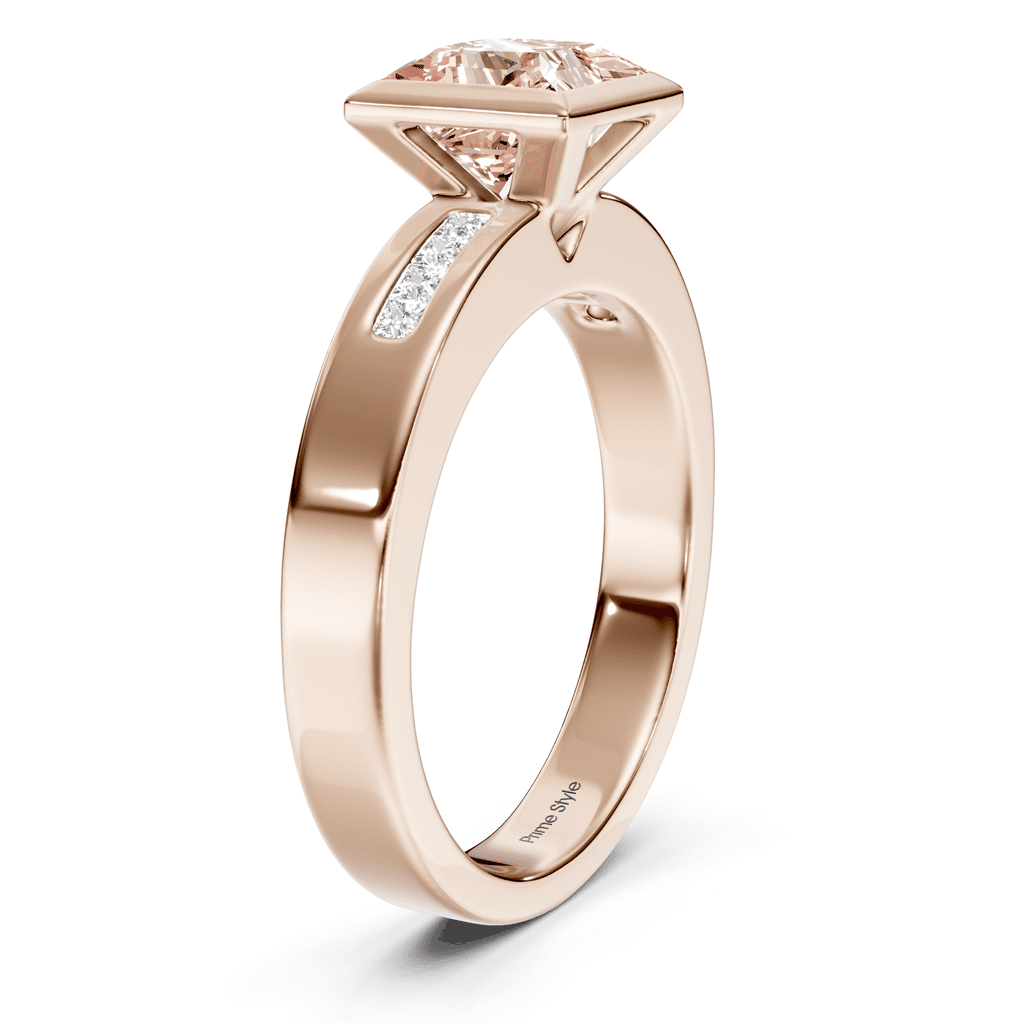 1.20 - 4.20 CT Princess Cut Fancy Pink Diamonds - Engagement Ring - Primestyle.com