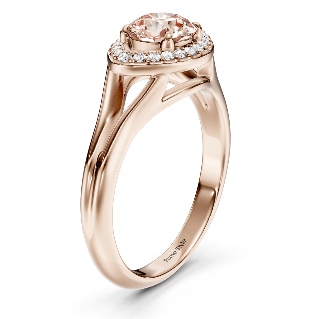1.10 - 4.10 CT Round Cut Fancy Pink Diamonds - Engagement Ring - Primestyle.com
