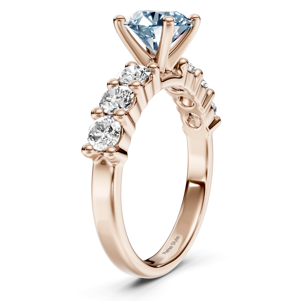 1.90-4.90 CT Round Cut Fancy Blue Diamonds - Engagement Ring