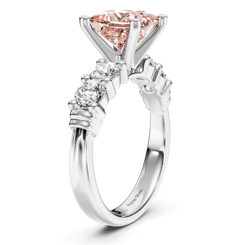1.60-4.60 CT Round Cut Fancy Pink Diamonds - Engagement Ring