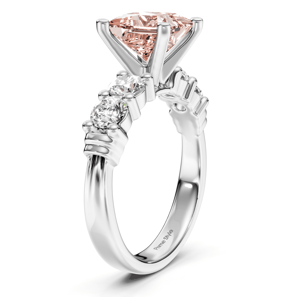 1.60 - 4.60 CT Round Cut Fancy Pink Diamonds - Engagement Ring - Primestyle.com