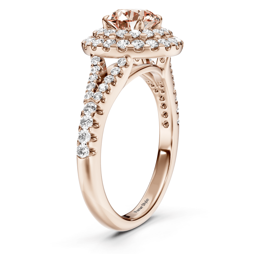1.49 - 4.49 CT Round Cut Fancy Pink Diamonds - Engagement Ring - Primestyle.com