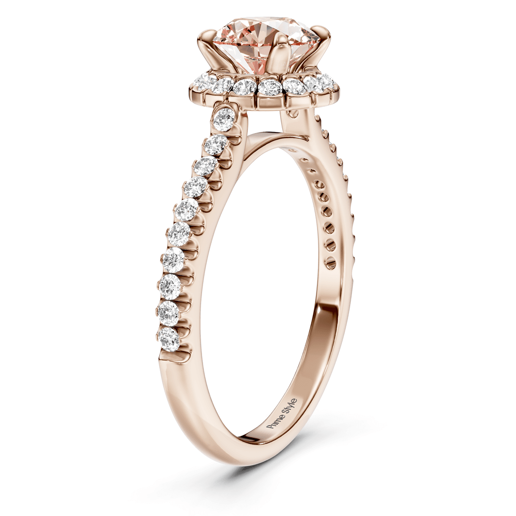 1.35 - 4.35 CT Round Cut Fancy Pink Diamonds - Engagement Ring - Primestyle.com