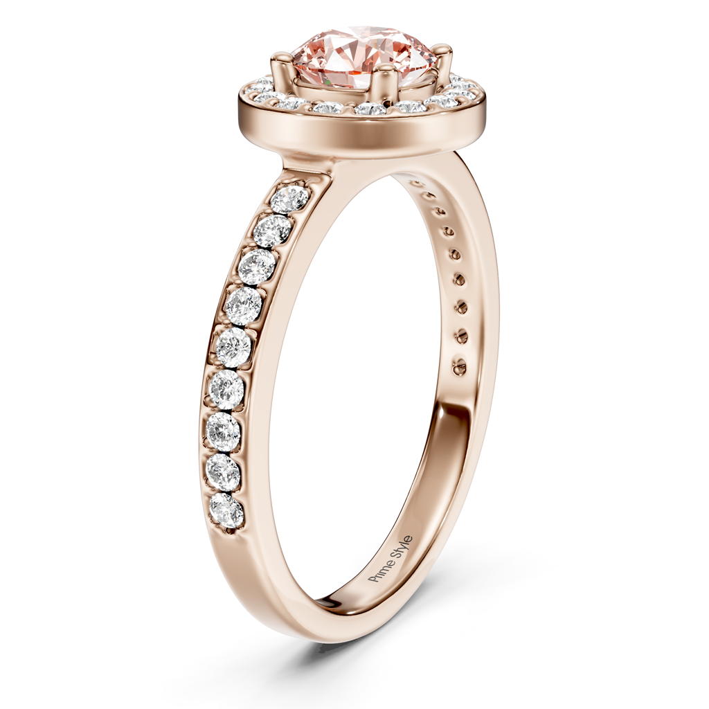1.40-4.40 CT Round Cut Fancy Pink Diamonds - Engagement Ring