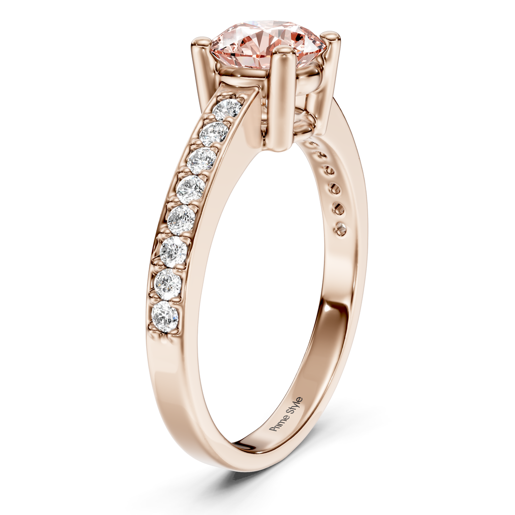 1.25-4.25 CT Round Cut Fancy Pink Diamonds - Engagement Ring