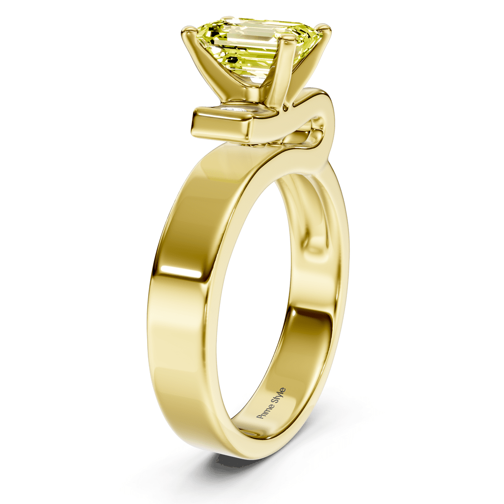 1.10 - 4.10 CT Emerald & Princess Cut Fancy Yellow Diamonds - Engagement Ring - Primestyle.com
