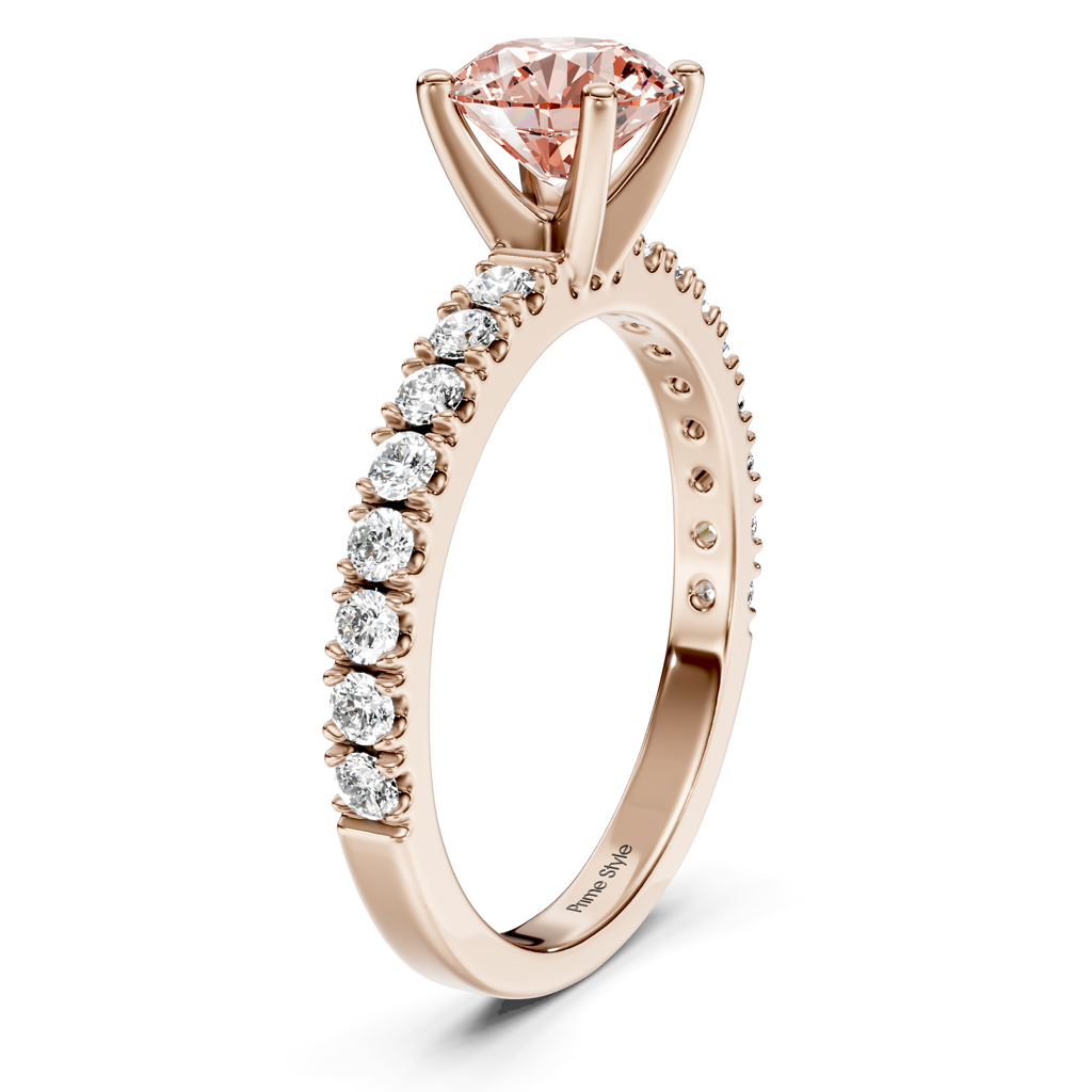 1.40-4.40 CT Round Cut Fancy Pink Diamonds - Engagement Ring