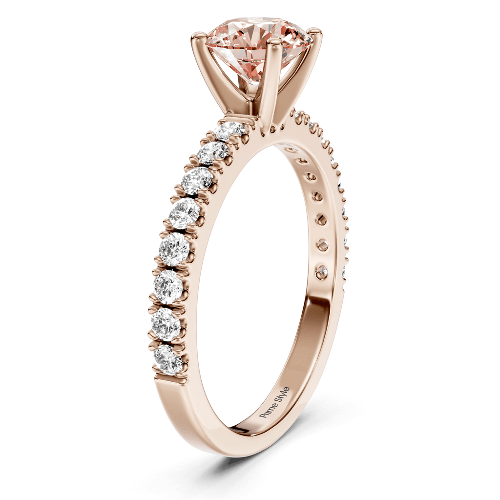 1.40 - 4.40 CT Round Cut Fancy Pink Diamonds - Engagement Ring - Primestyle.com