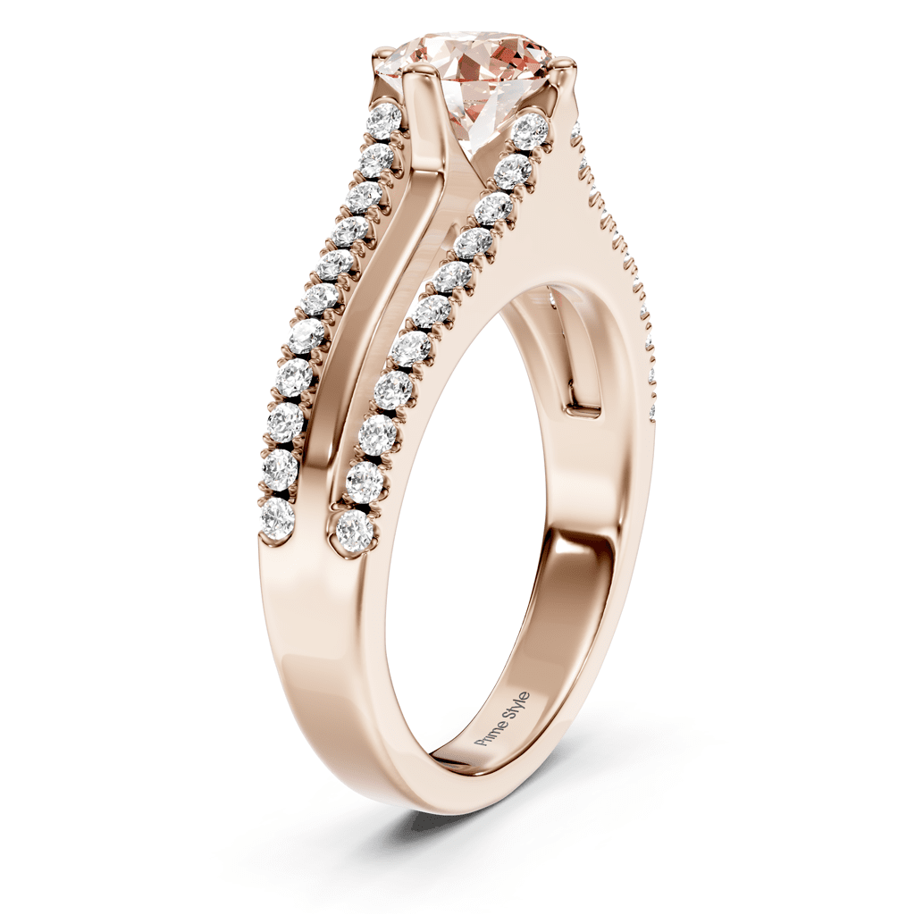 1.45-4.45 CT Round Cut Fancy Pink Diamonds - Engagement Ring