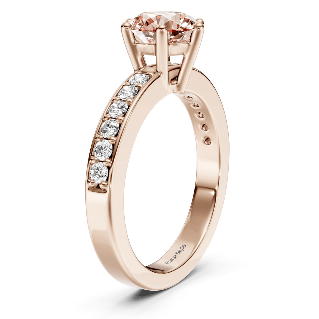 1.25 - 4.25 CT Round Cut Fancy Pink Diamonds - Engagement Ring - Primestyle.com