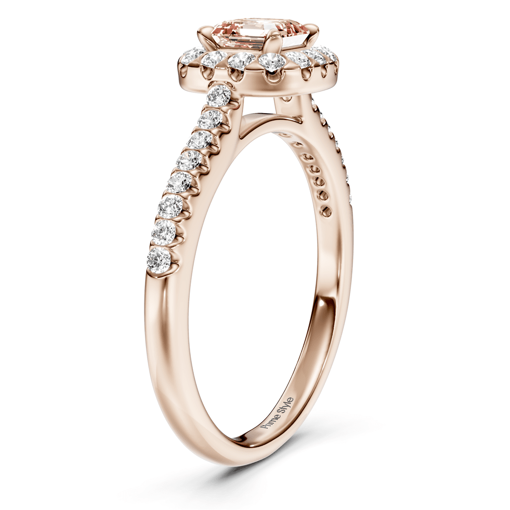 1.35-4.35 CT Ascher & Round Cut Fancy Pink Diamonds - Engagement Ring