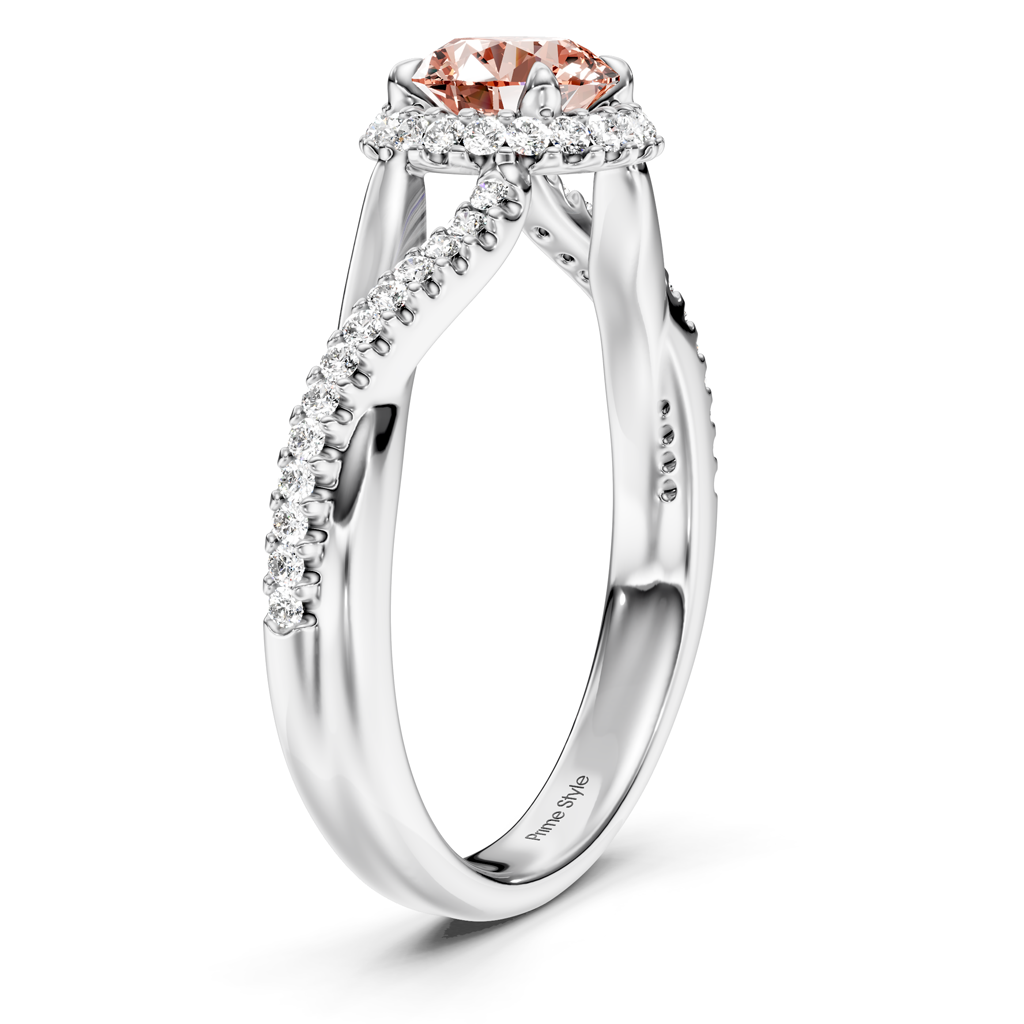 1.25-4.25 CT Round Cut Fancy Pink Diamonds - Engagement Ring