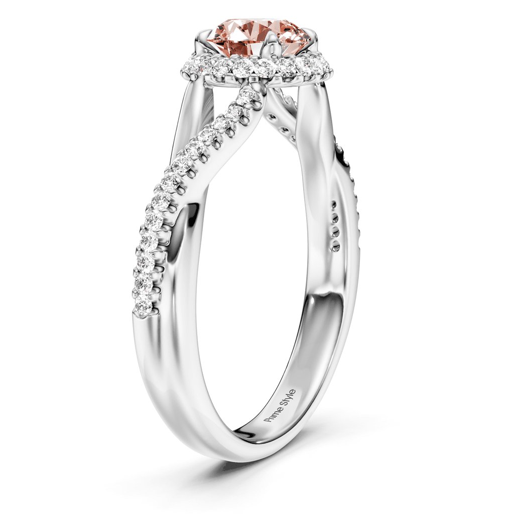 1.25 - 4.25 CT Round Cut Fancy Pink Diamonds - Engagement Ring - Primestyle.com