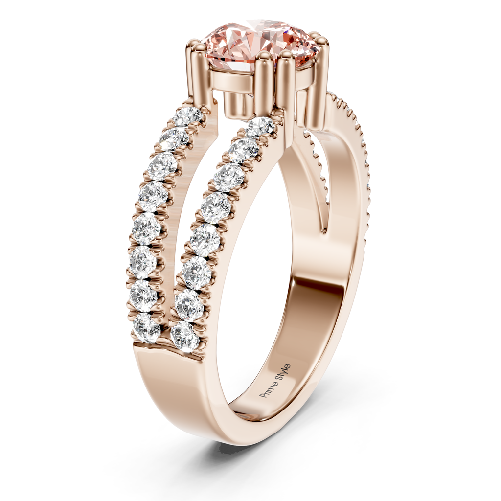 1.70-4.70 CT Round Cut Fancy Pink Diamonds - Engagement Ring