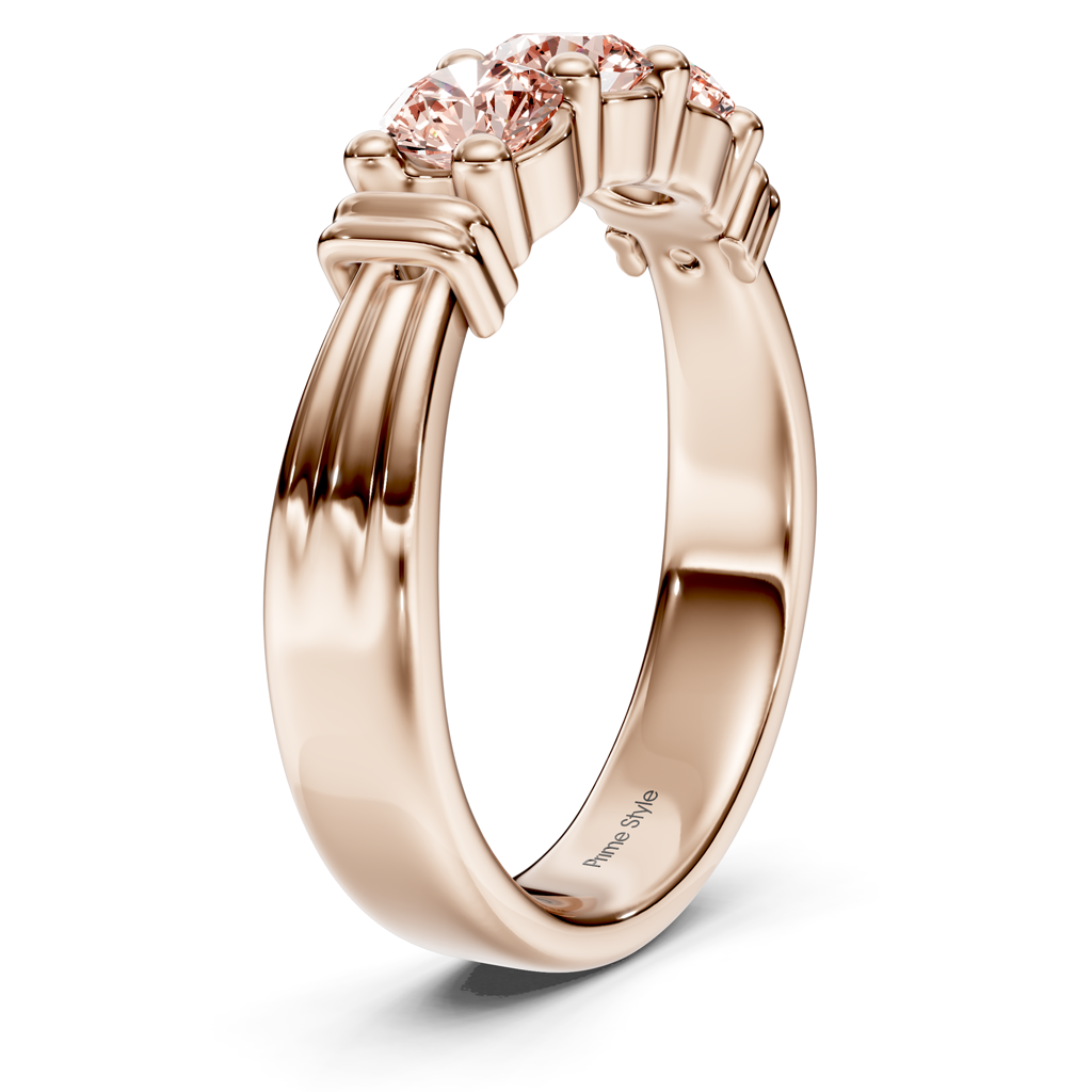 1.55-4.55 CT Round Cut Fancy Pink Diamonds - Engagement Ring