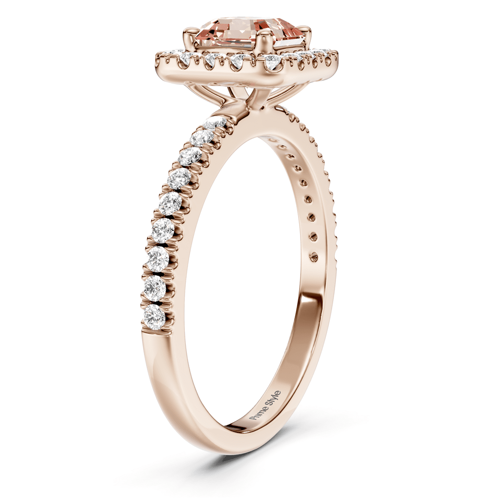 1.45-4.45 CT Ascher & Round Cut Fancy Pink Diamonds - Engagement Ring