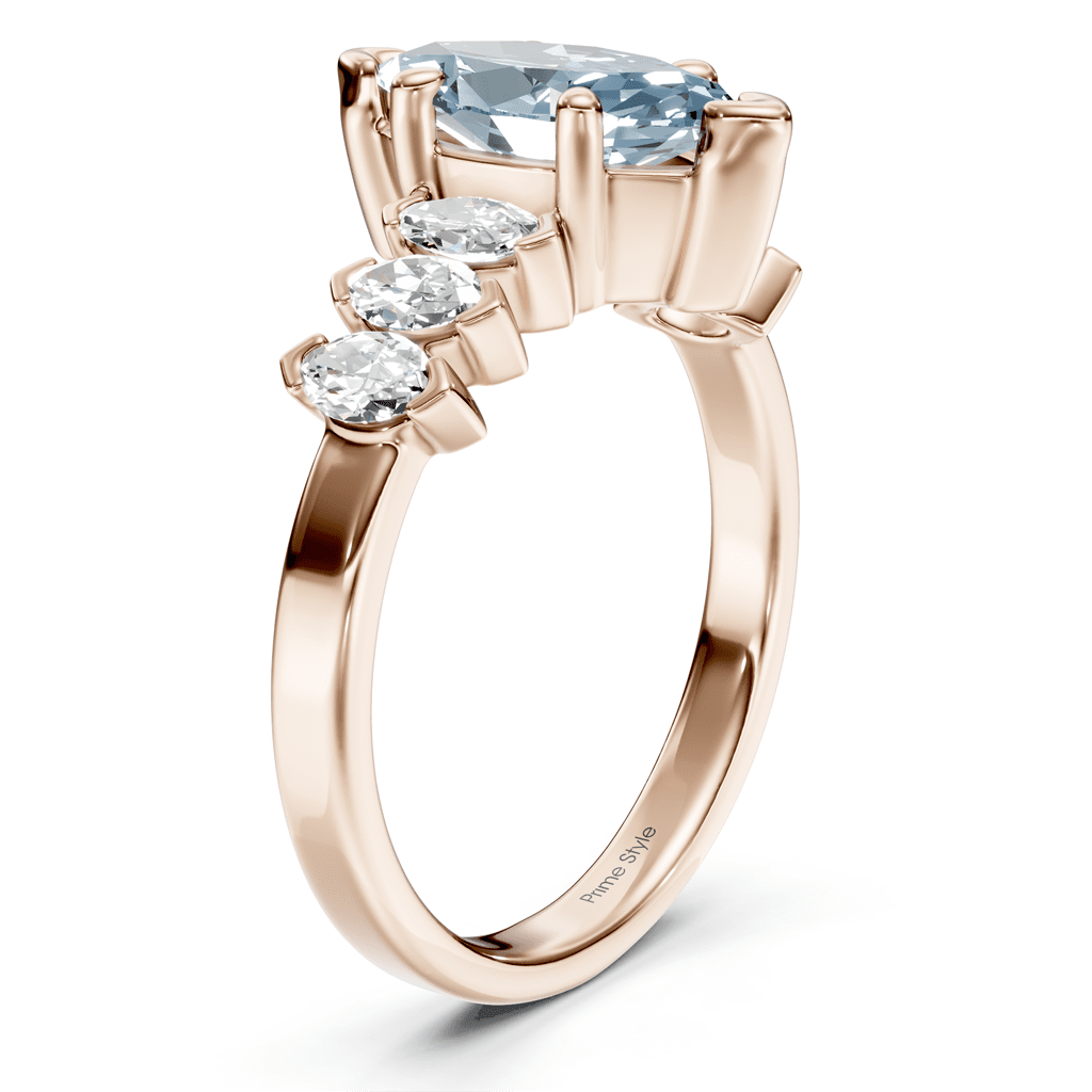 2.00 - 5.00 CT Marquise Cut Fancy Blue Diamonds - Engagement Ring - Primestyle.com