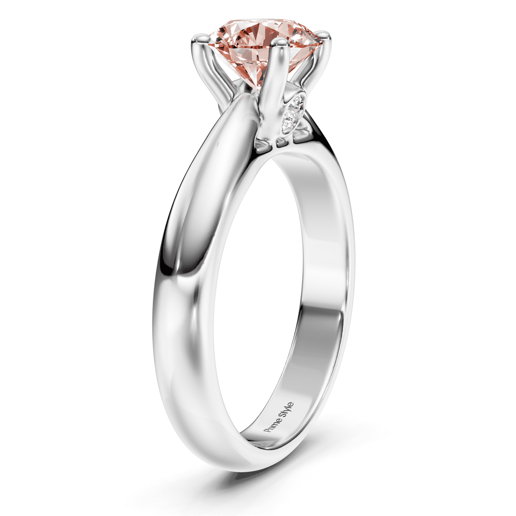 1.10 - 4.10 CT Round Cut Fancy Pink Diamonds - Engagement Ring - Primestyle.com
