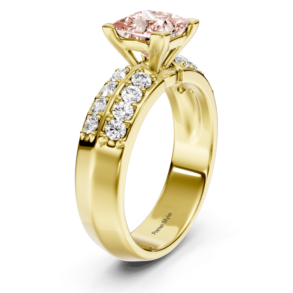 1.35 - 4.35 CT Round Cut Fancy Pink Diamonds - Engagement Ring - Primestyle.com