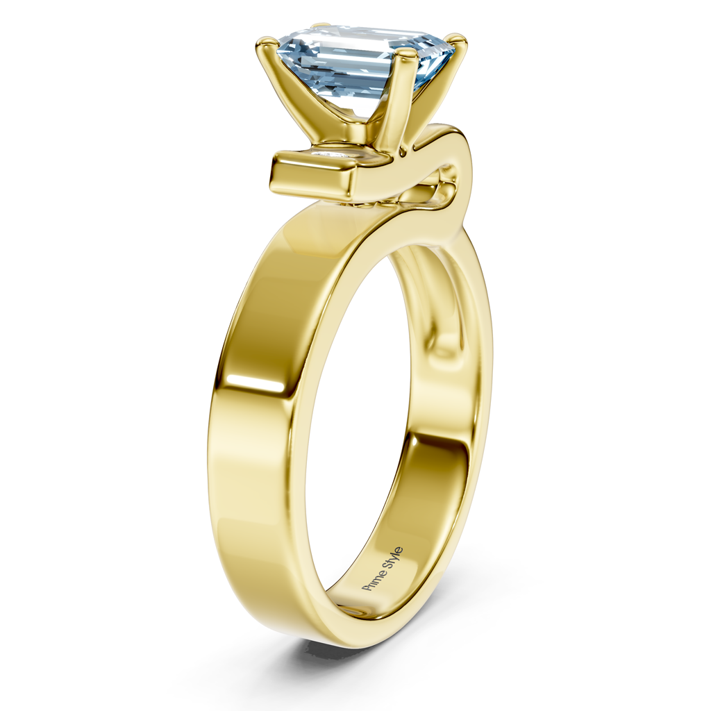 1.10-4.10 CT Emerald & Princess Cut Fancy Blue Diamonds - Engagement Ring