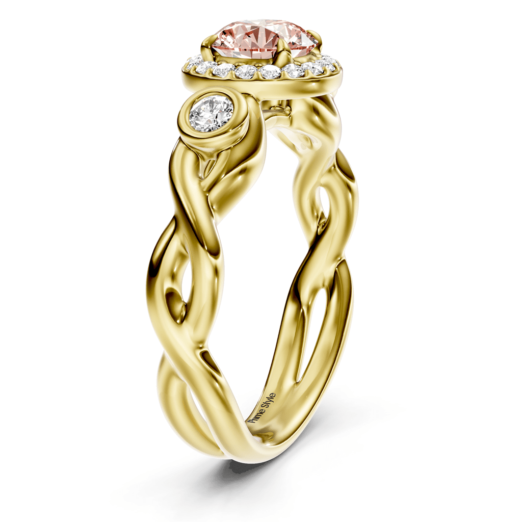 1.27 - 4.27 CT Round Cut Fancy Pink Diamonds - Engagement Ring - Primestyle.com