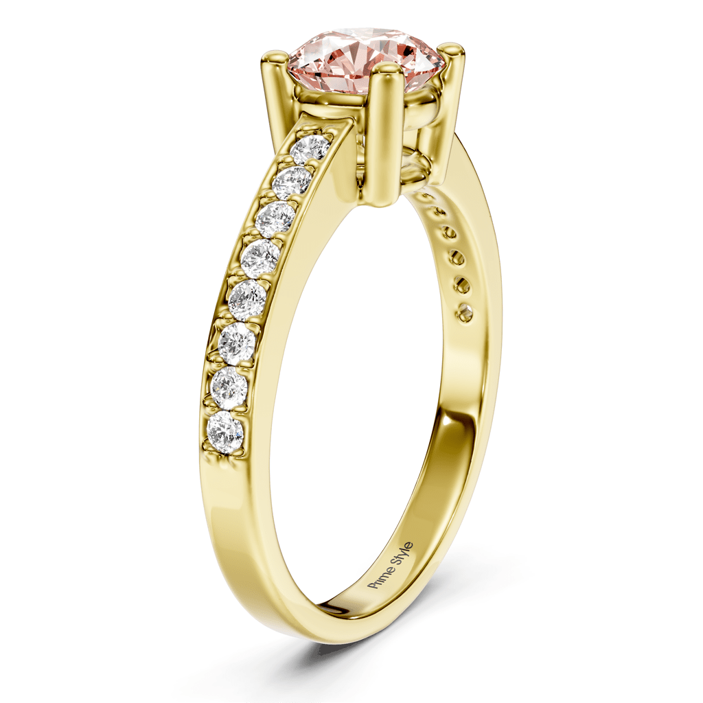 1.25 - 4.25 CT Round Cut Fancy Pink Diamonds - Engagement Ring - Primestyle.com