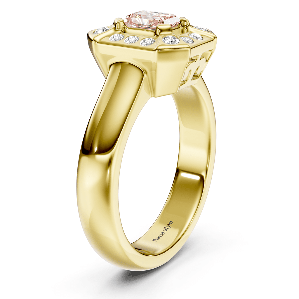 1.16 - 4.16 CT Radiant & Round Cut Fancy Pink Diamonds - Engagement Ring - Primestyle.com