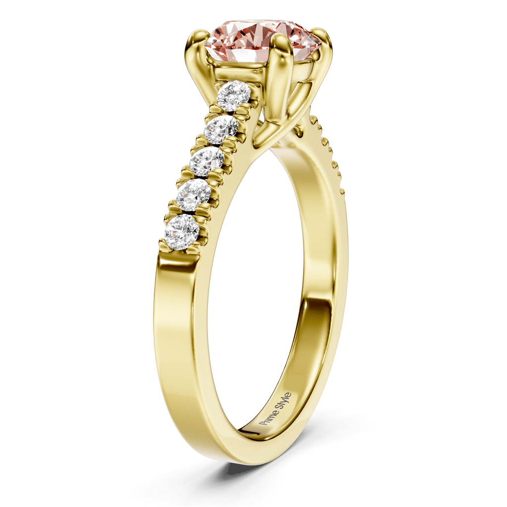 1.25-4.25 CT Round Cut Fancy Pink Diamonds - Engagement Ring