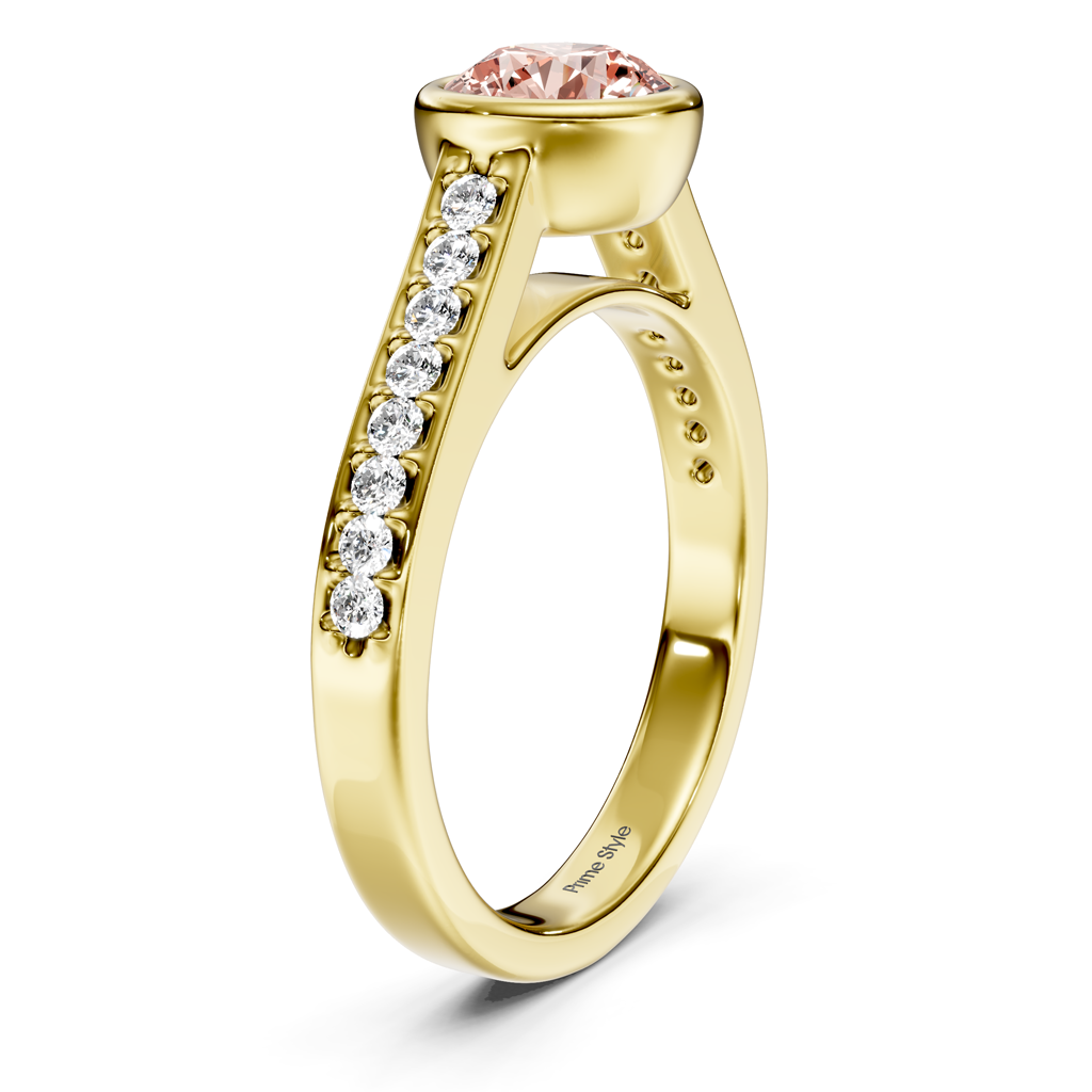 1.20-4.20 CT Round Cut Fancy Pink Diamonds - Engagement Ring