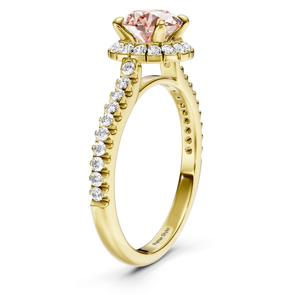 1.35 - 4.35 CT Round Cut Fancy Pink Diamonds - Engagement Ring - Primestyle.com