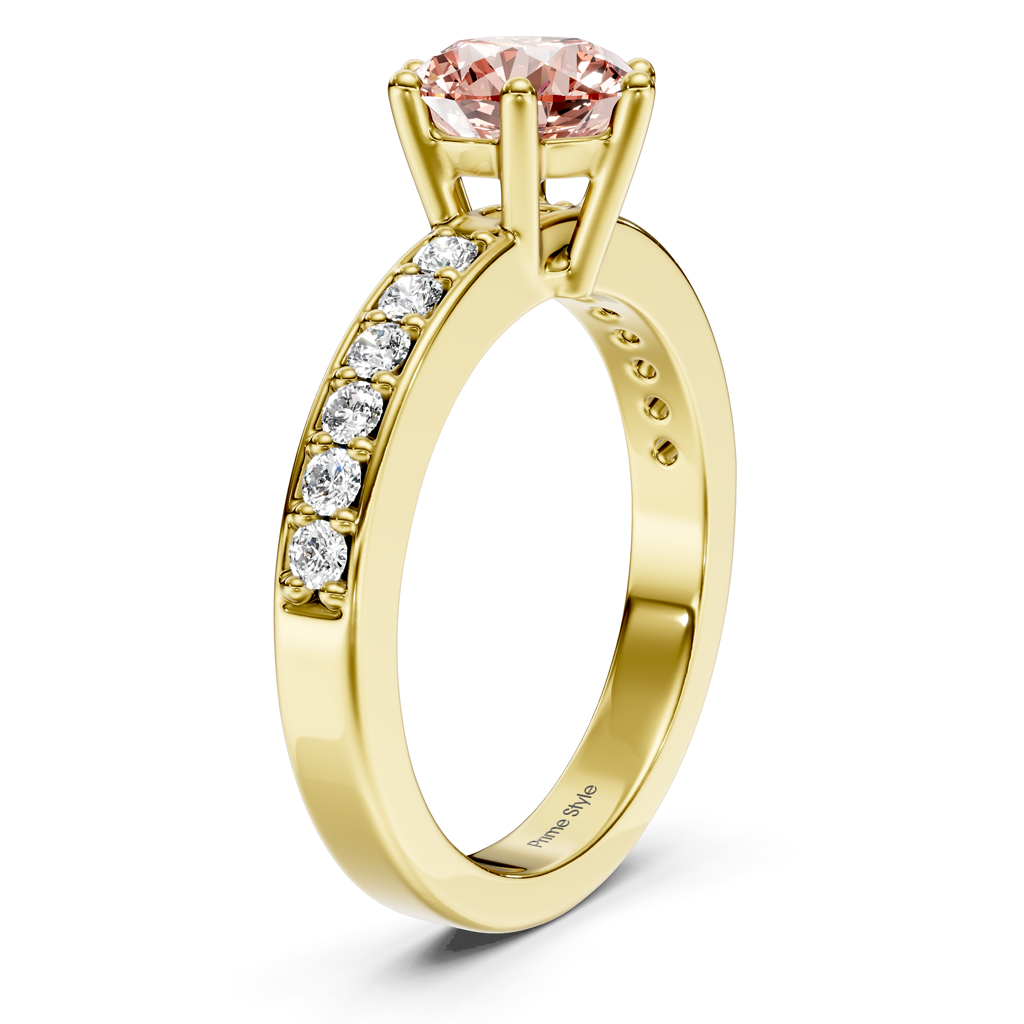 1.25-4.25 CT Round Cut Fancy Pink Diamonds - Engagement Ring