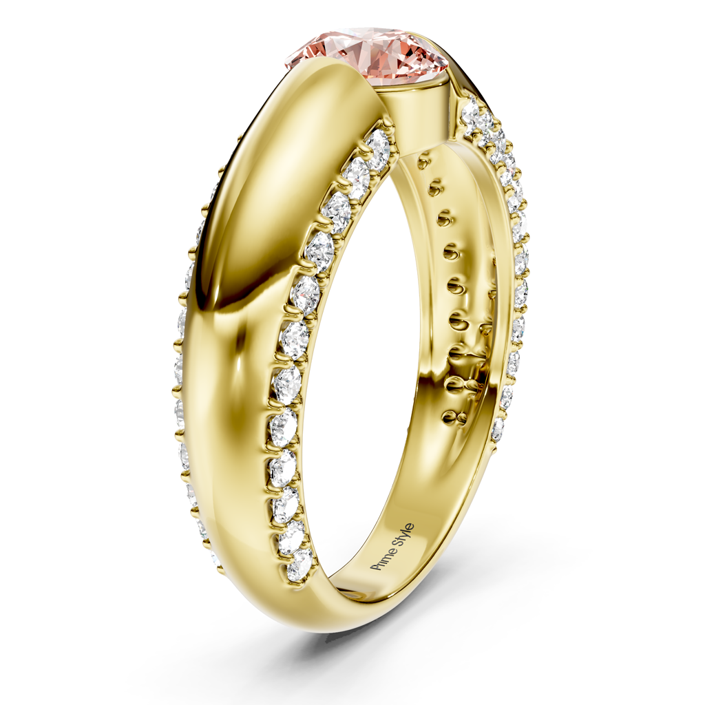 1.65-4.65 CT Round Cut Fancy Pink Diamonds - Engagement Ring