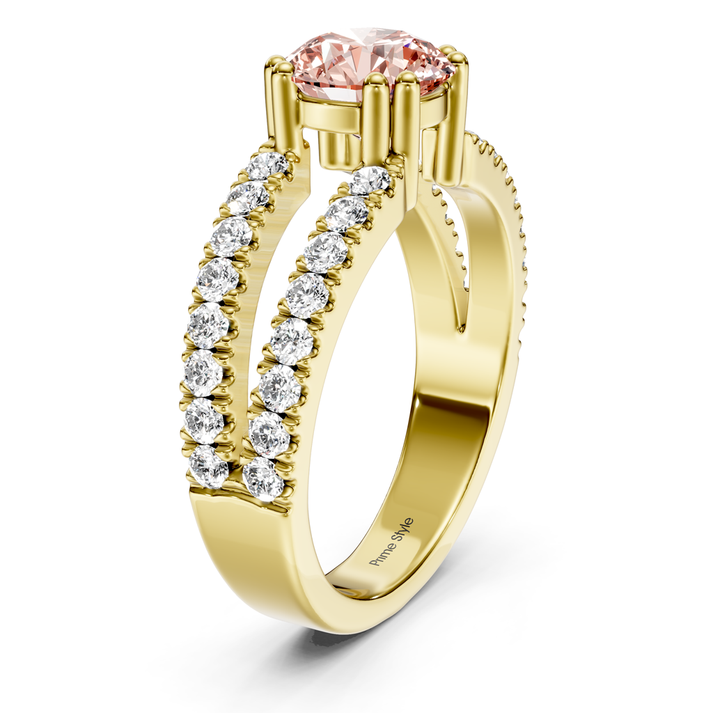 1.70-4.70 CT Round Cut Fancy Pink Diamonds - Engagement Ring